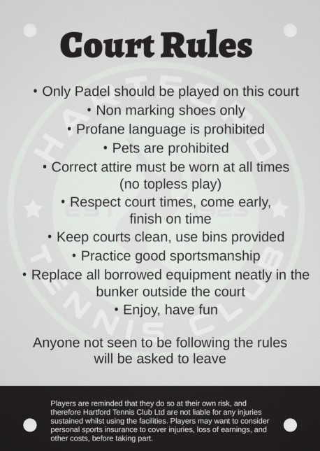 Padel Rules.pdf Padel Comes To Hartford Tennis Club - Hartford Tennis Club